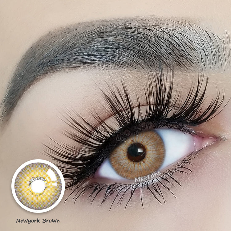 Meetone New York Brown Contact Lenses