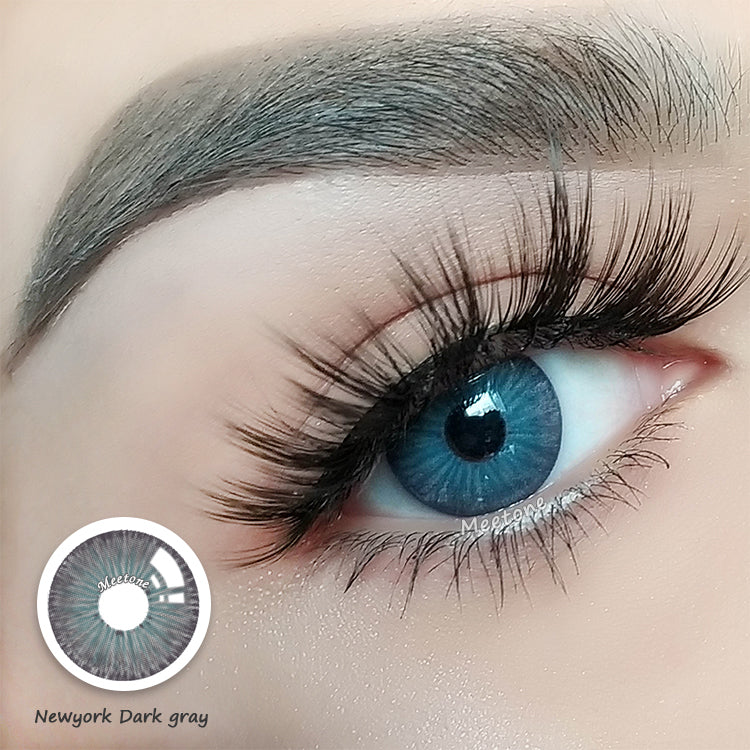 Meetone New York Dark Gray Contact Lenses