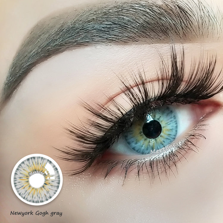 Meetone New York Gogh Gray Contact Lenses