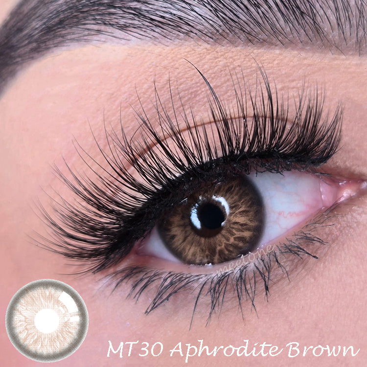 Meetone MT Series MT-30 Aphrodite Brown Contact Lenses