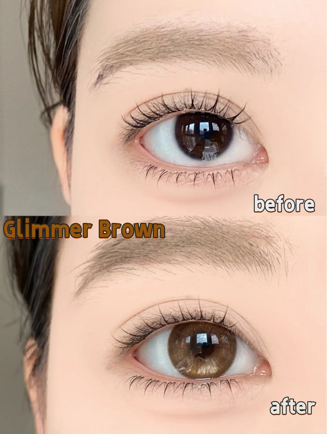 Meetone Glimmer Brown Contact Lenses