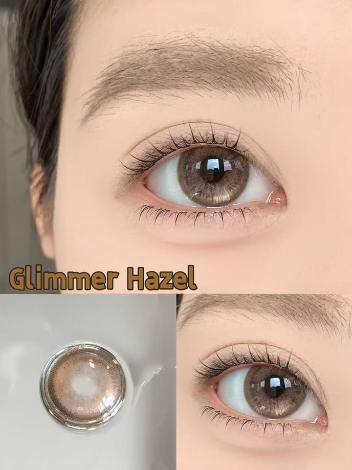 Meetone Glimmer Hazel Contact Lenses