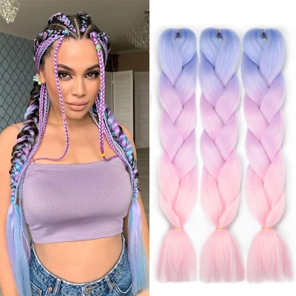 Jumbo Braiding Hair "Candy" 24 Inches  3 Pieces