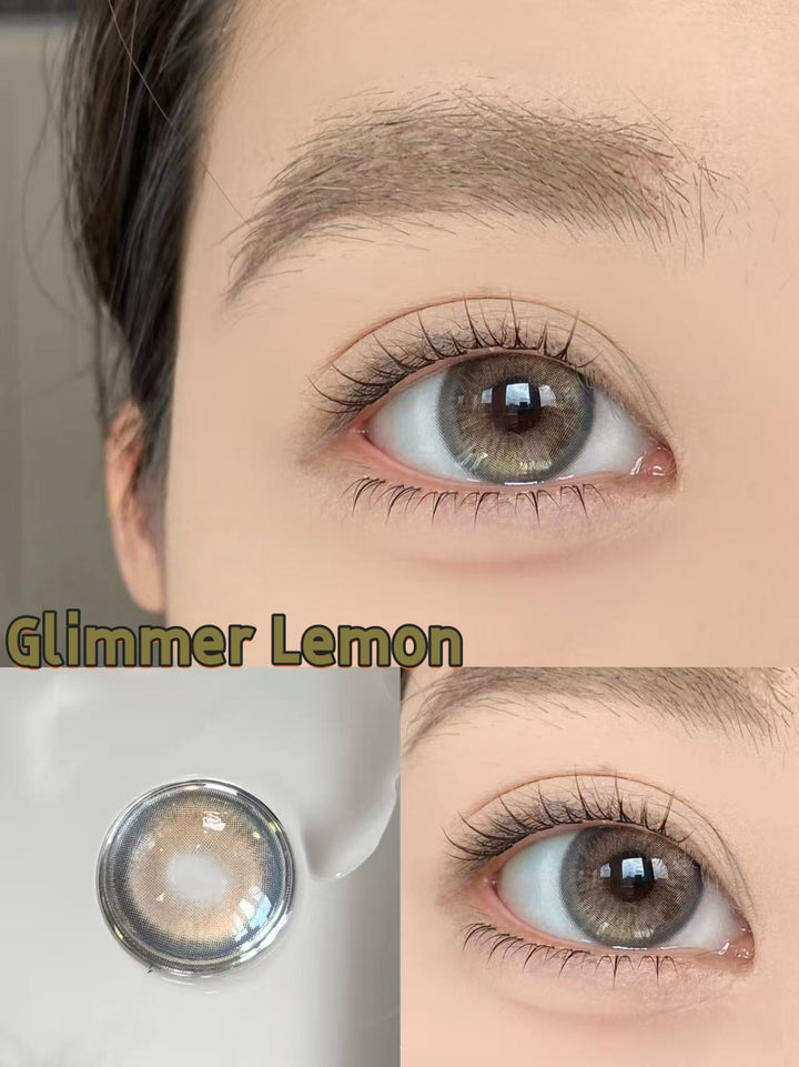 Meetone Glimmer Lemon Contact Lenses