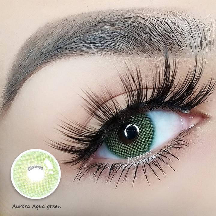 Meetone Aurora Aqua Green Contact Lenses