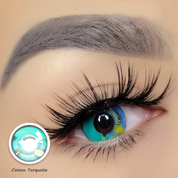 Meetone Coscon Turquoise Contact Lenses