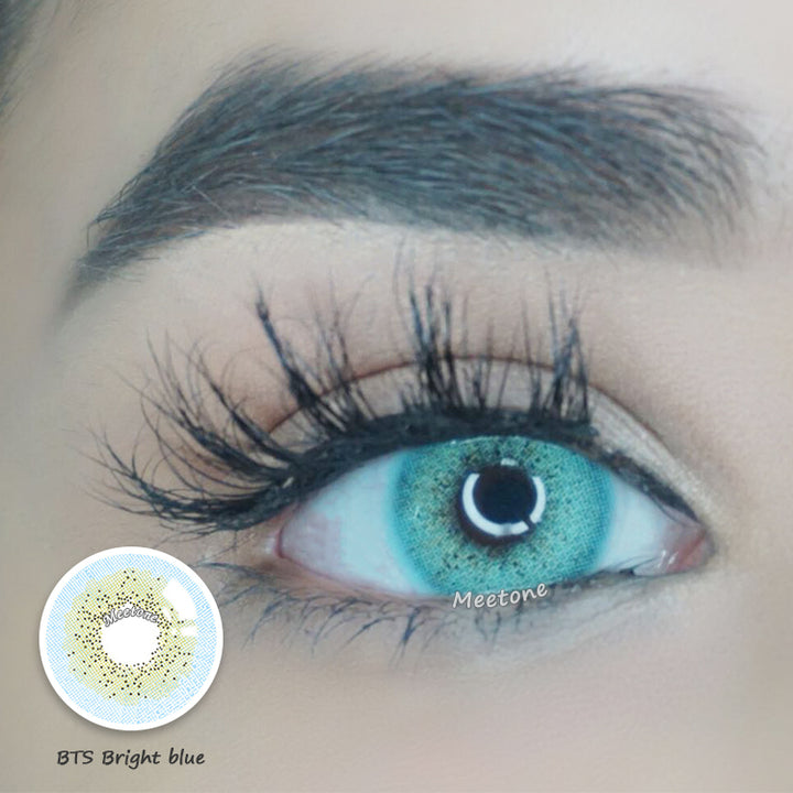 Meetone BTS Bright Blue Contact Lenses